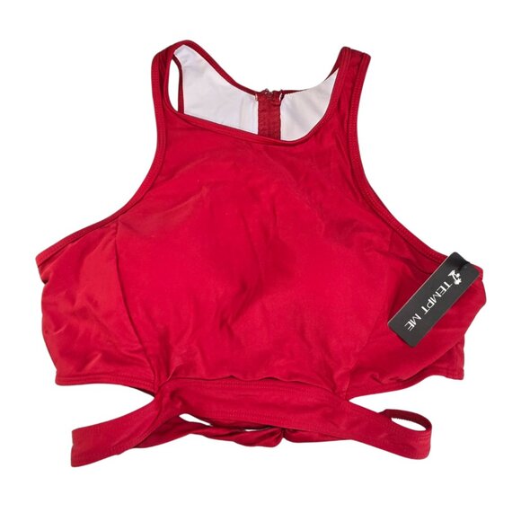 NWT Wine Red 2 Piece High Neck Bathing Suit - XXL - Picture 3 of 4